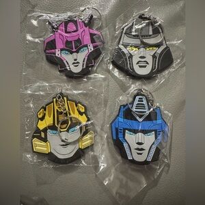 Transformers Robot Face Keychains Set all 4 Collectable